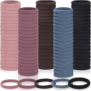 150 Pcs Seamless Elastic Hair Ties No Damage, Ponytail Holders Elastics for Thick & Thin Hair