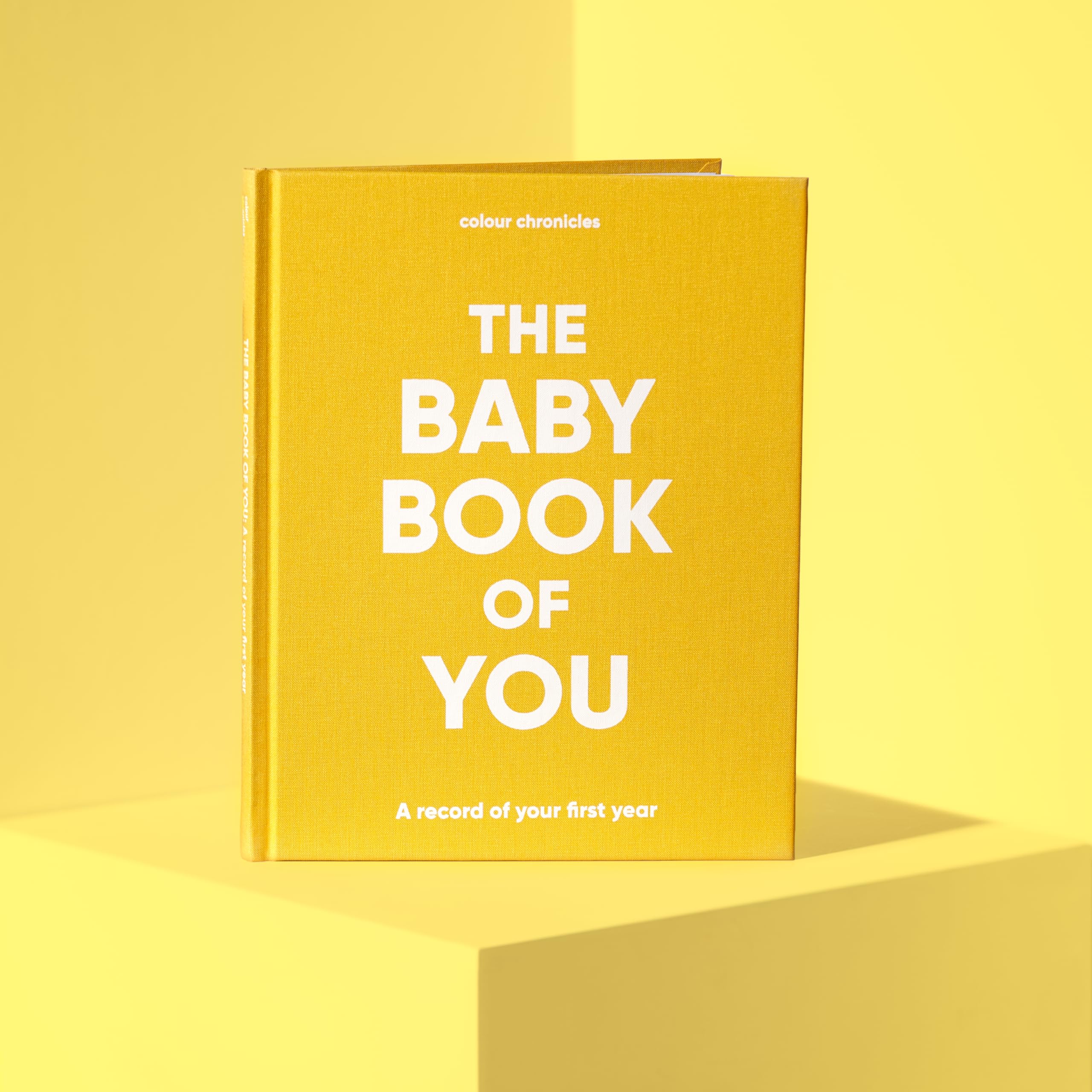 Colour Chronicles - First Year Baby Memory Book | Unisex | Record Baby Milestones from 1st Year | Personalised Keepsake and Photo Album | Baby Journal | Hardback Book in 6 Colours | 96 Pages - Yellow