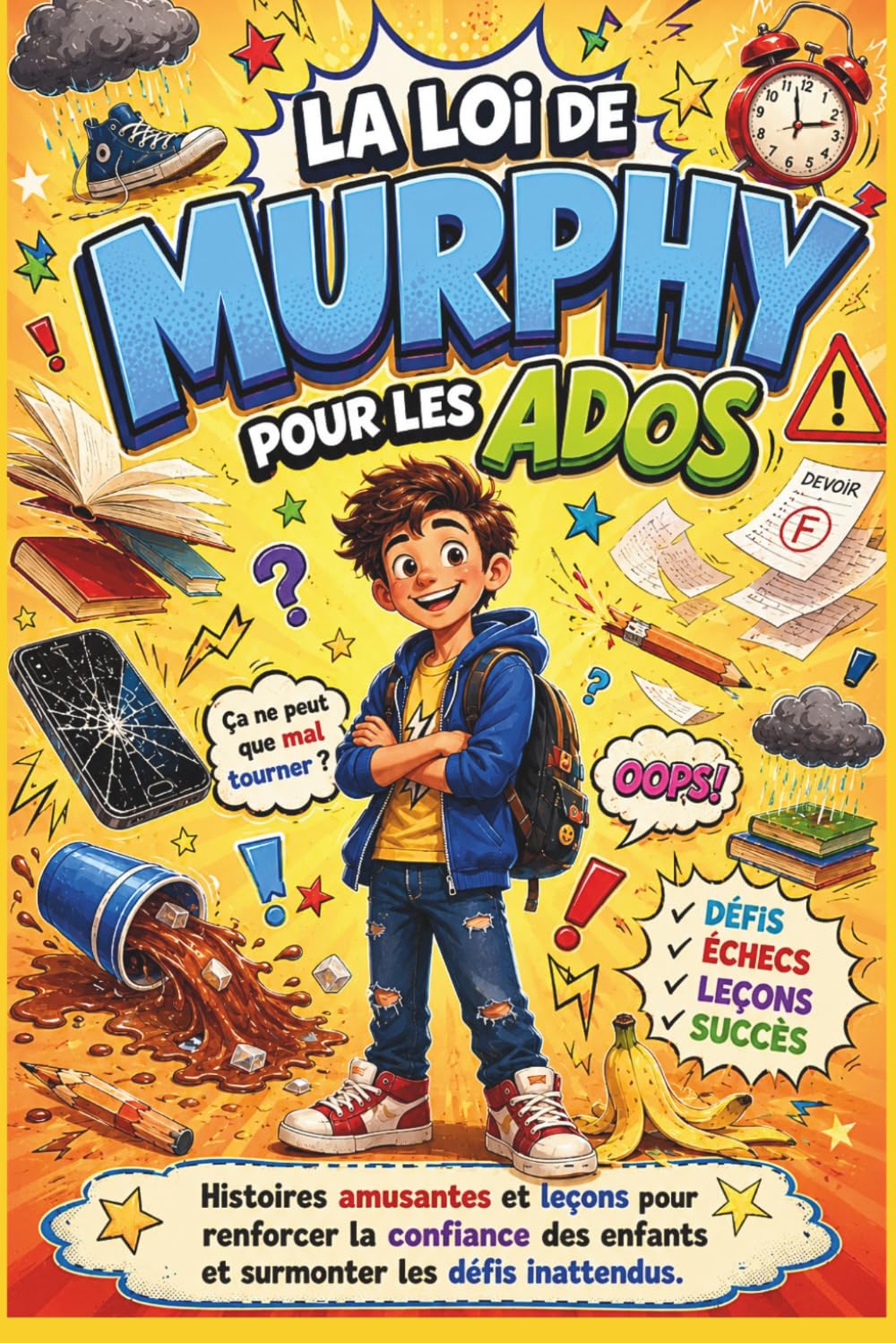 La Loi de Murphy pour les Ados: Histoires amusantes et leçons pour renforcer la confiance des enfants et surmonter les défis inattendus.