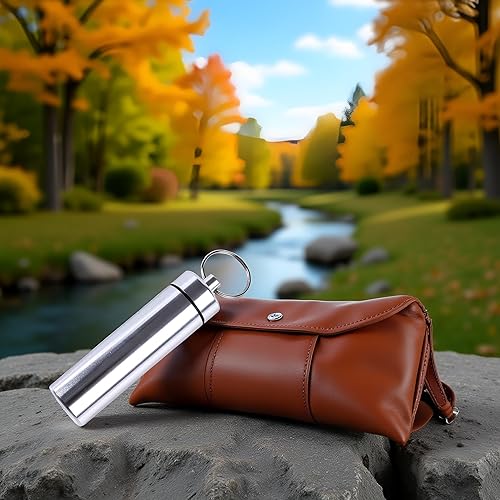 Miniatura 8 de Llavero pequeño de plata portátil, organizador de píldoras de aleación de aluminio, contenedor para bolso, pastillero de metal impermeable, botella