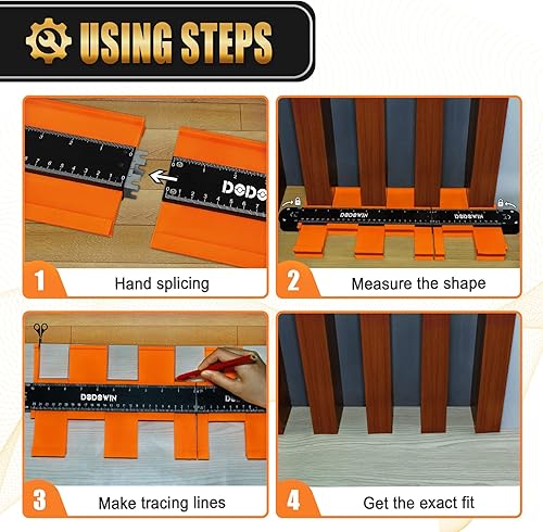 Miniatura 6 de DODOWIN Medidor de contorno conectable, 3 tamaños, regalos para hombres, para papá, marido, abuelo, novio, herramientas duplicadoras de perfil para