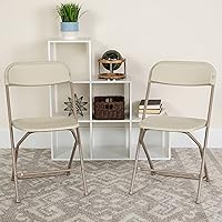 Vista 52 de Flash Furniture Hercules - Juego de 10 sillas plegables de plástico resistentes para interiores y exteriores, sillas apilables comerciales plegables