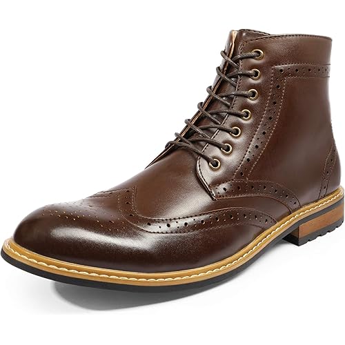 Bruno Marc Men's Dress Ankle Motorcycle Boots
