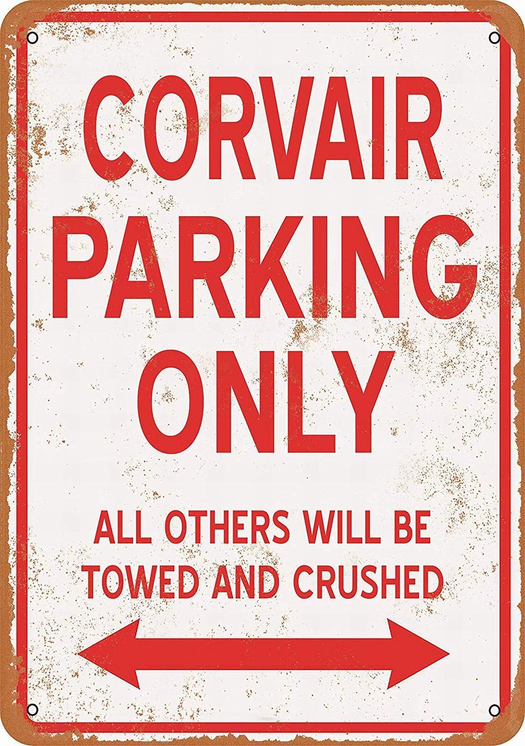 PaBoe Wall Decor Sign 12x16 Corvair Parking ONLY Tin Signs Street Sign