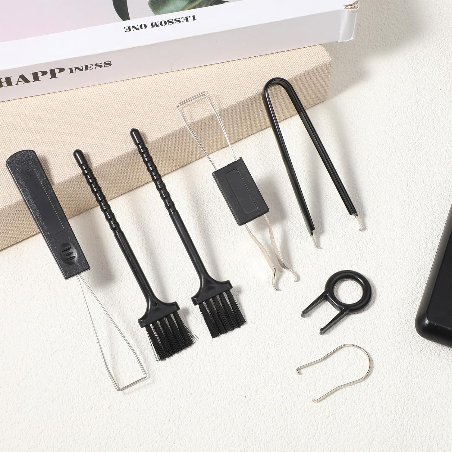 8 PCS Keyboard Keycap Remover, Keycap Removal Tool with Cleaning Brush