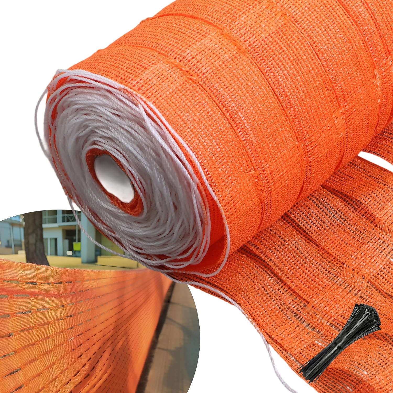 4'x100' Safety Fence, Orange Construction Barrier Fence Plastic Mesh Fencing Roll, Temporary Fence for Construction, Snow Fencing, Road Warning, Event, Crowd Control 4'x100' Orange without Reflective Strips