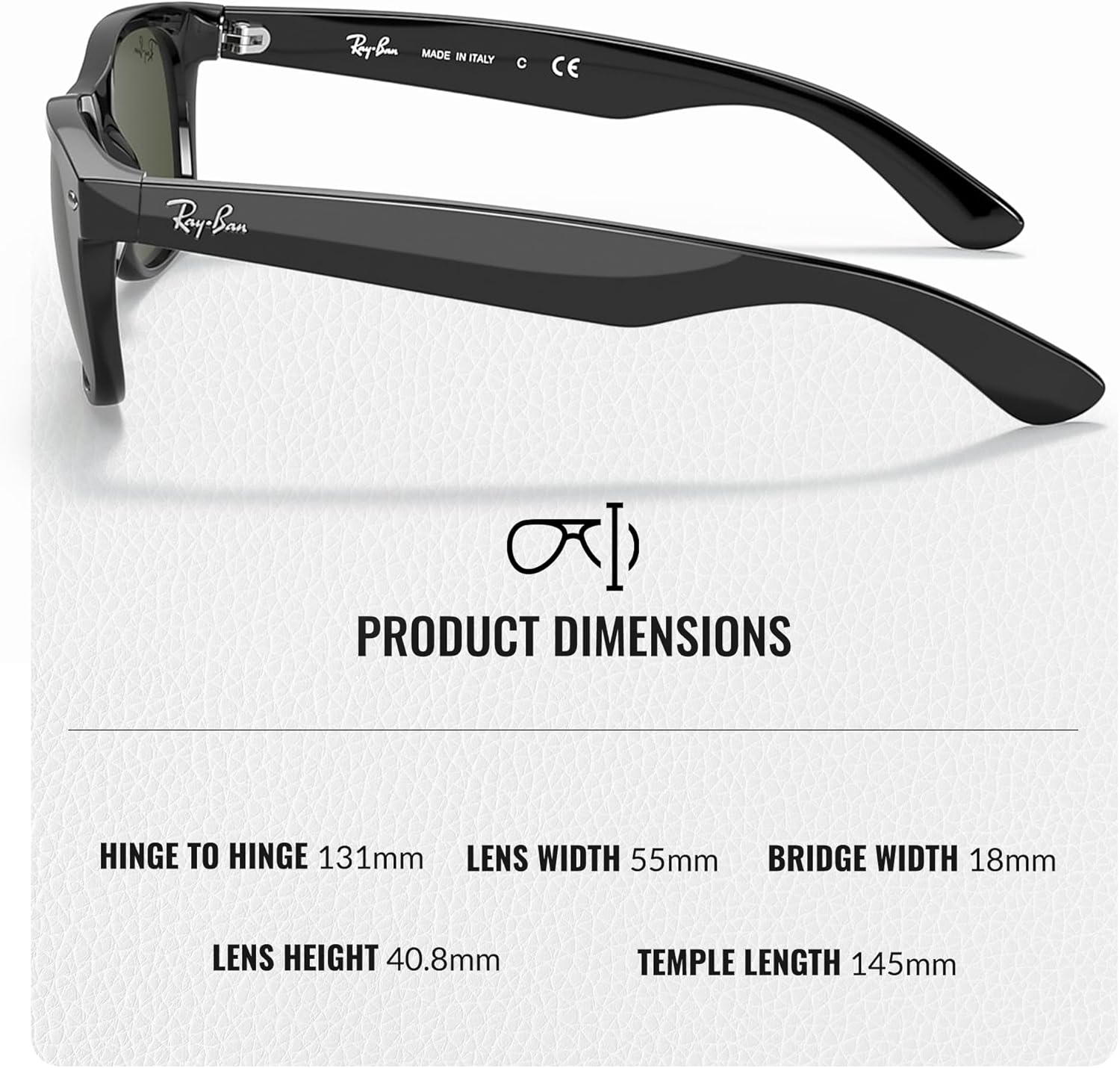 Ray-Ban RB2132 NEW WAYFARER CLASSIC Square Shaped Sunglasses for Men & Women with Official RAYBAN Eyewear Kit - Image 5