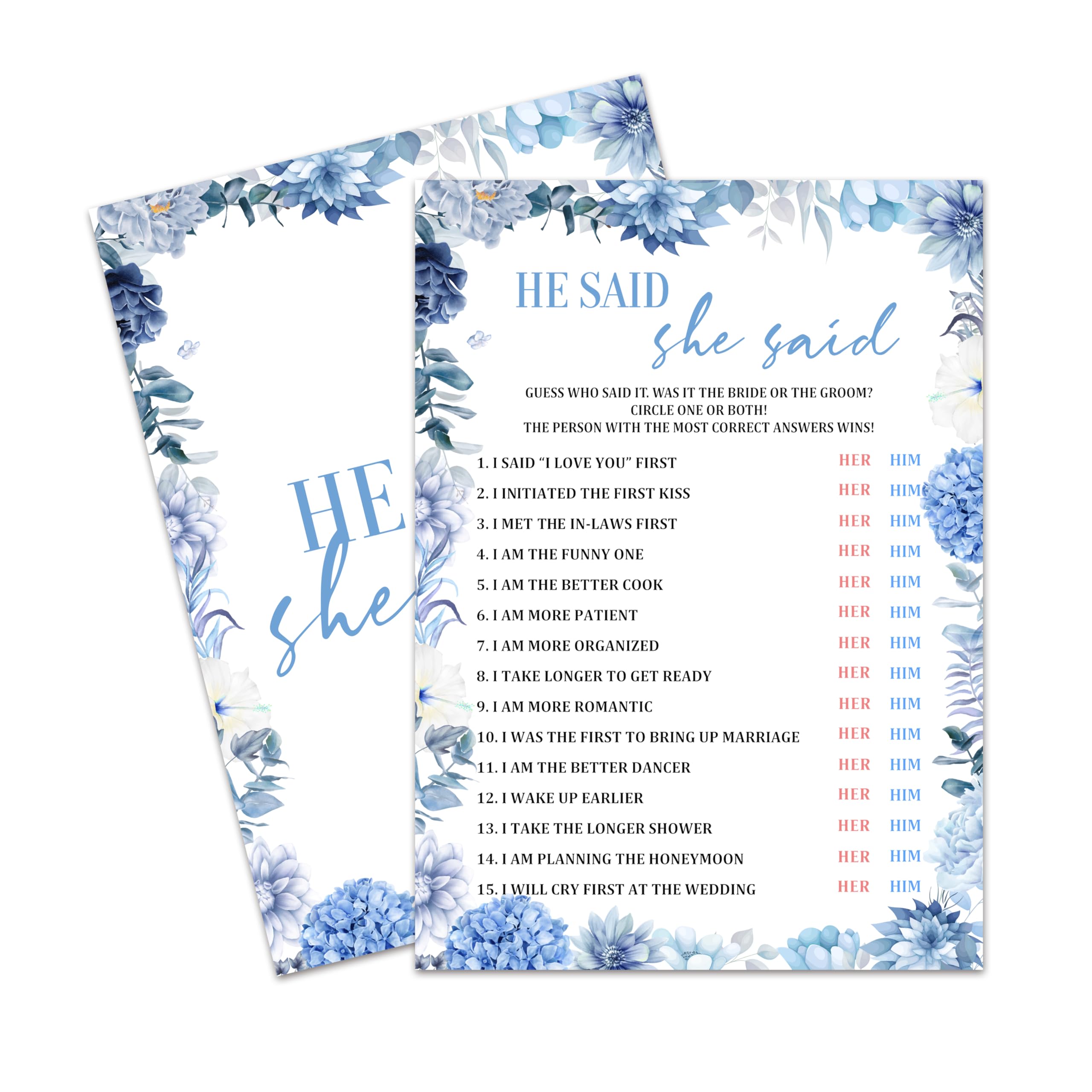 CTLHKY Bridal Shower Games, Blue Hydrangea Theme Wedding Shower Games, Bridal Shower Decorations Supplies Activities Ideas, Bachelorette, Engagement