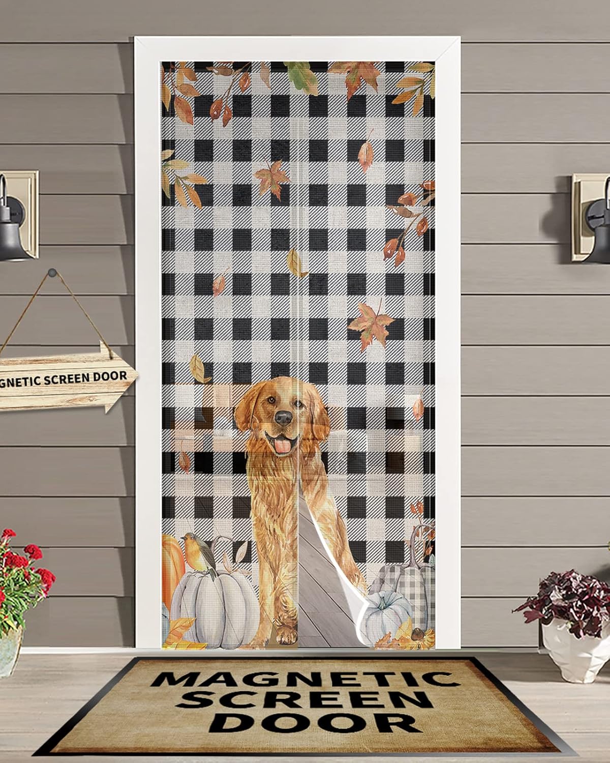 Hands-Free Magnetic Screen Door for Sliding Doors, Dominican
