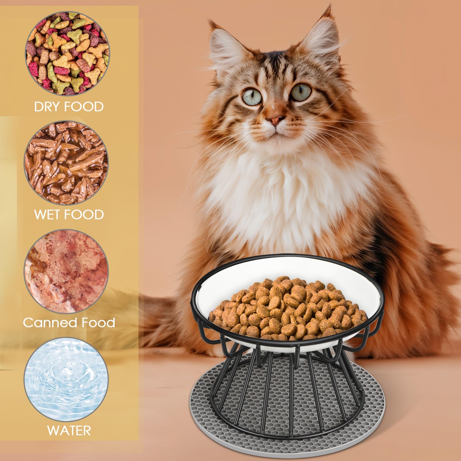 Verhoogde kattenbak, 2 stuks, keramische