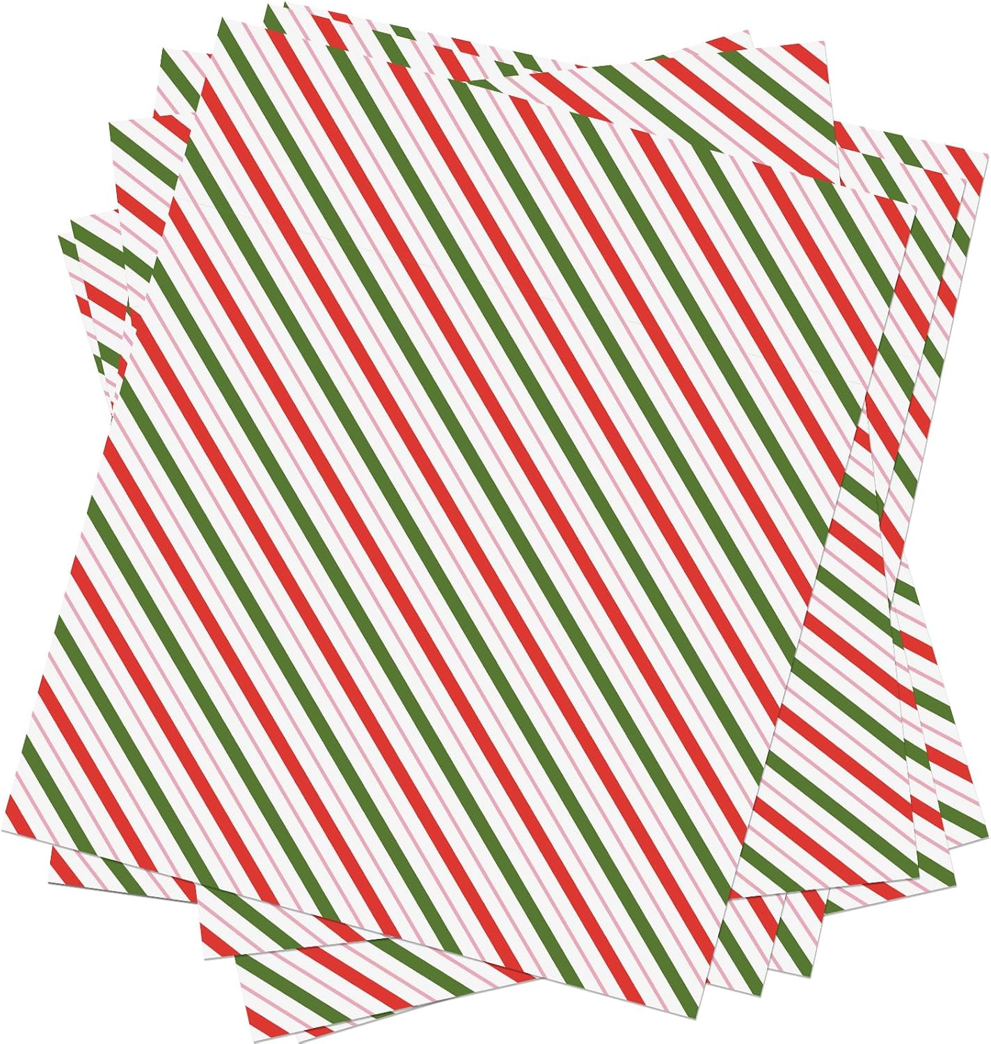 Teling 150 Pcs Wax Paper Sheets Food Wrapping Paper, Red,Green,White