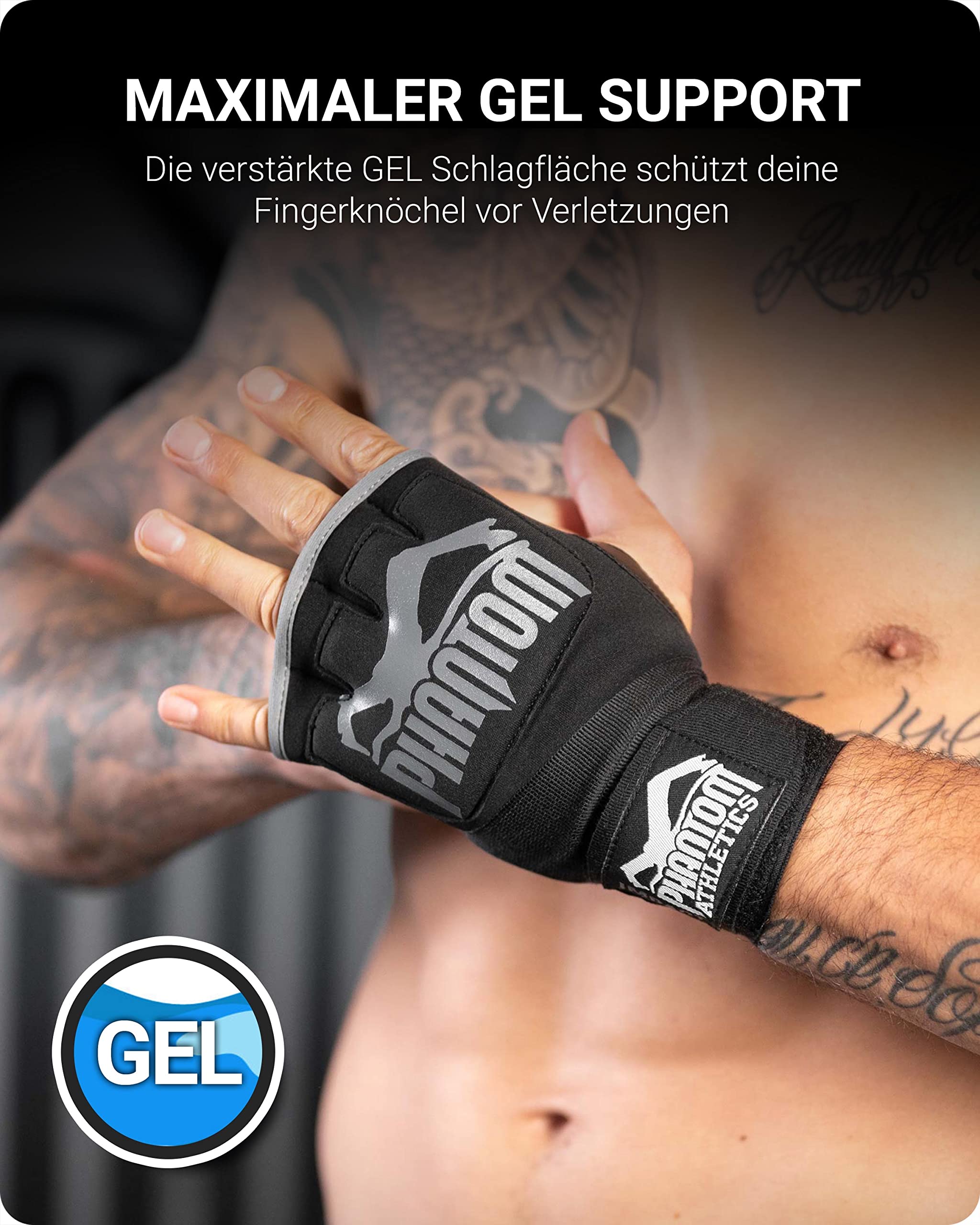 Phantom Boxbandage Handschuhe Neopren Gel - Boxen MMA Muay Thai