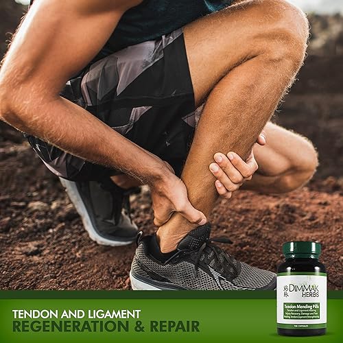 Miniatura 6 de Dimmak Herbs - Pastillas orgánicas certificadas para reparar tendones: regeneración y reparación de tendones y ligamentos - 100 cápsulas 500 mg
