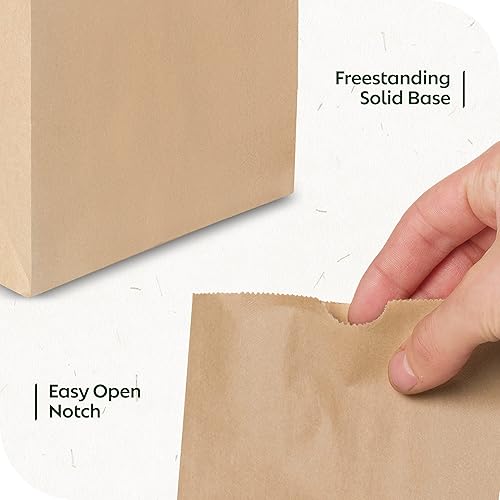 Miniatura 5 de Culinware Bolsas de papel kraft  Bolsas marrones duraderas para aperitivos, almuerzo, sándwich, pasteles, palomitas de maíz, comestibles y recuerdos