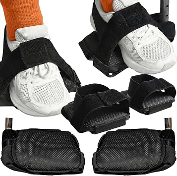 Wheelchair Footrest Strap, Adjustable Wheel Chair Shoe Holder to Secure Feet, Soft Wheelchair Foot Pedal Covers, Non-Slip Wheel Chair Foot Plate Pads, Comfort Cushion Accessories for Seniors