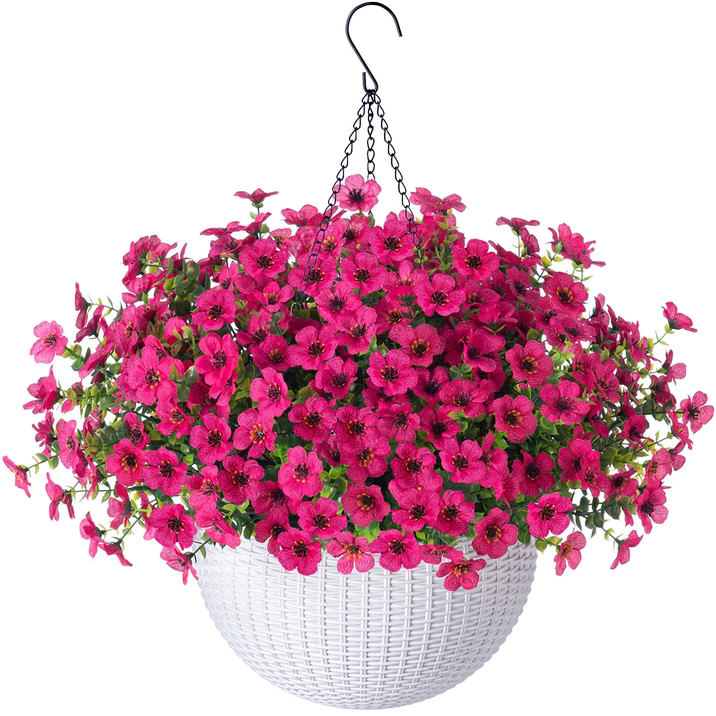 HyeFlora Artificial Faux Hanging Basket