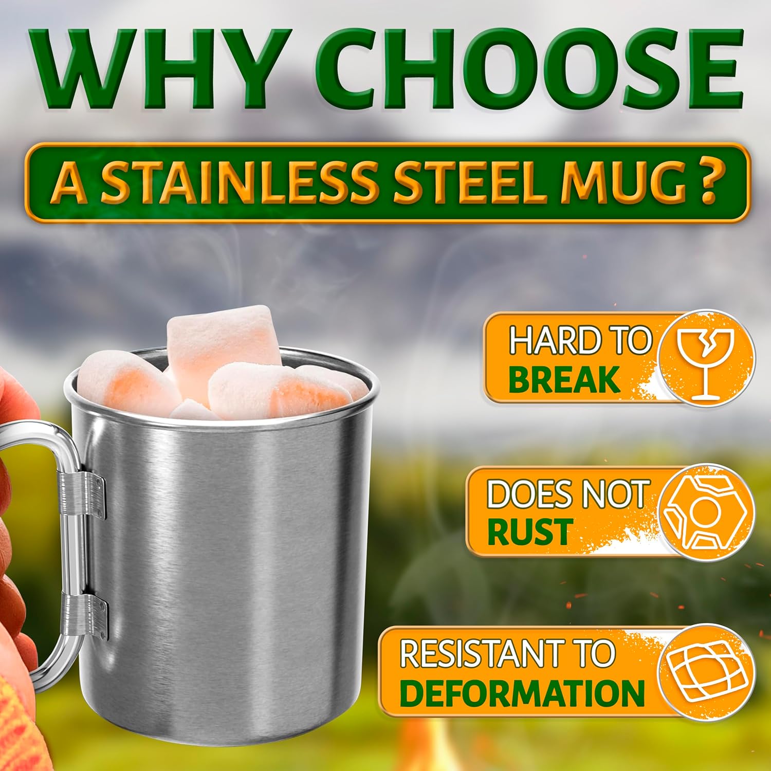 Ultimate Outdoor Companion: Review of the Stainless Steel Camping Mug with Carabiner Handle