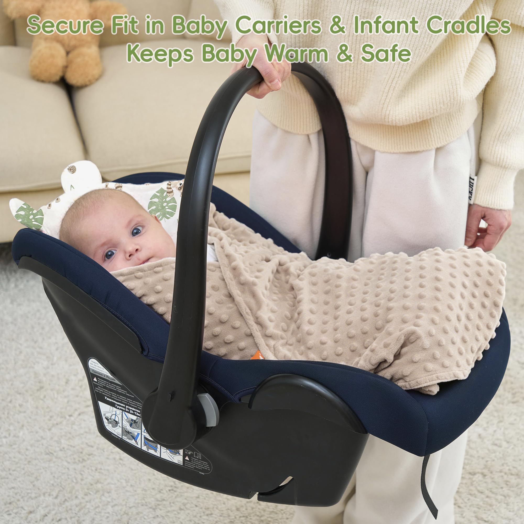 LAT Coperta per Passeggino 90x90cm, Coperta Neonati per Seggiolino Copertina Sacco Ovetto per Tutto l'anno, Cotone Copertina Universale per Passeggino Seggiolino Auto Carrozzina (Procione)