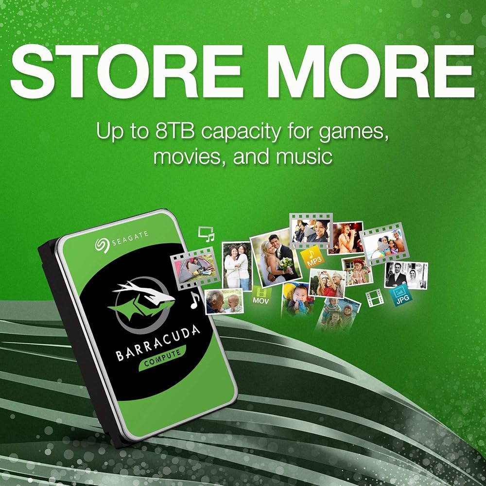 Seagate Bare Drives BarraCuda 1TB SATA 6Gb/s, 3.5" Internal Hard Drive with 7200 RPM & 64MB Cache thumbnail 3