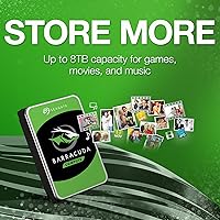Vista 3 de Seagate Bare Drives BarraCuda - Disco duro interno de 1 TB, SATA de 3.5 pulgadas, 6 Gb / s, 7200 RPM, 64 MB caché, para computadora de sobremesa
