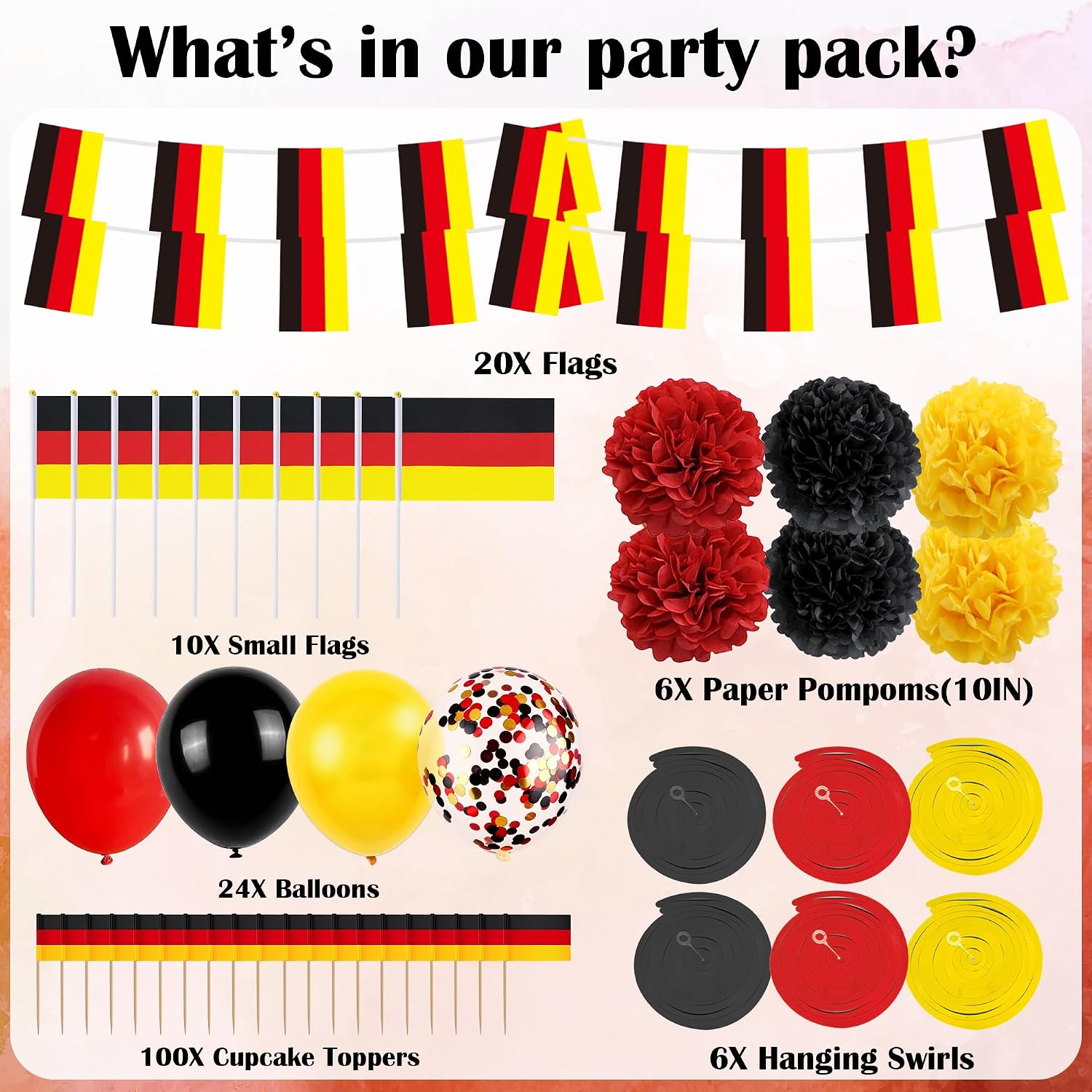German Party Decorations Set, 147 PCS German Birthday Parade Decor image 2
