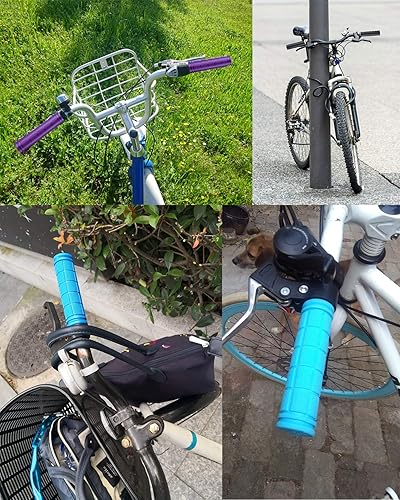 Miniatura 5 de MSDADA 2 pares de empuñaduras de manubrio de bicicleta, agarre de goma antideslizante para niños, bicicleta de montaña, carretera, bicicleta urbana,