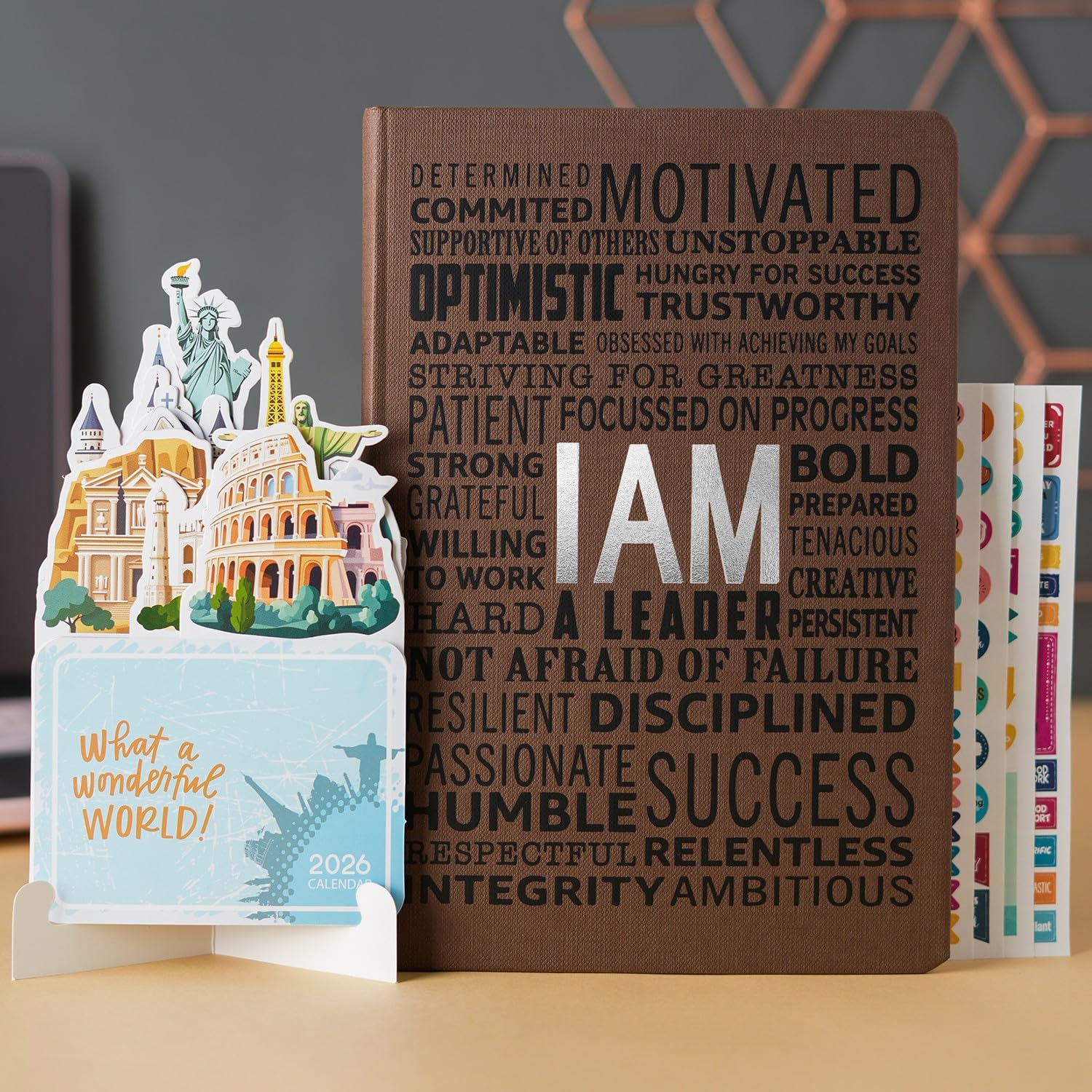 DOODLE Productivity Pro Planner Gift Set 2026 | A5 Executive Planner (288 Pages) + Desk Calendar + Activity Book + 4 Sticker Sheets + Mobile Stand | Smart Gift Box for Professionals & Executives-image-5