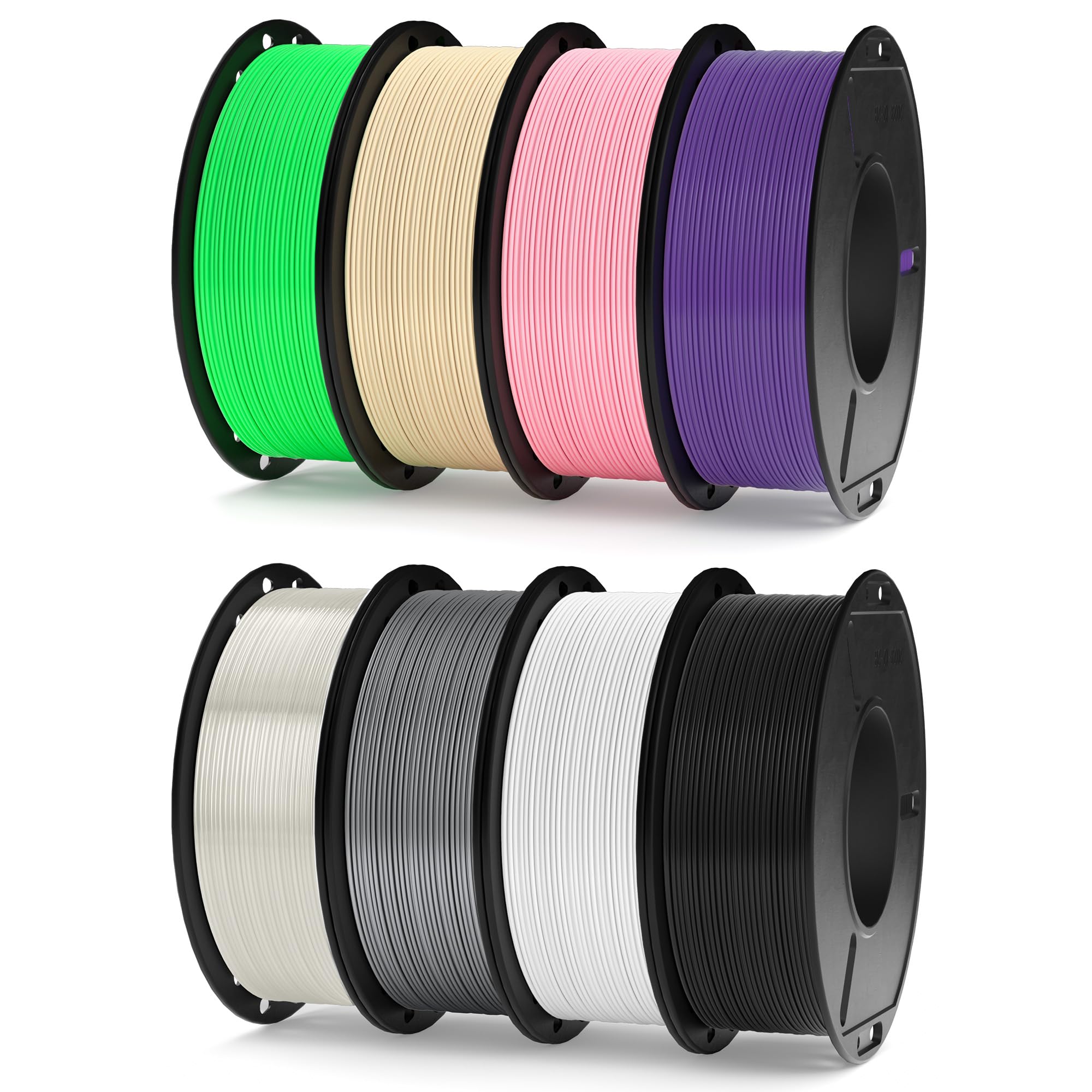 ELEGOO Filamento PLA+ 1.75 mm Multicolore Set da 8 bobine da 250 g, Filamento PLA Plus per Stampante 3D, Precisione Dimensionale +/- 0.02 mm, Filamento per La Maggior Parte delle Stampanti 3D
