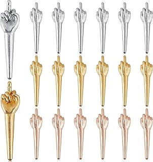 Jexine 18 Pcs Metal Cribbage Pegs Cribbage Board Pegs Fit 1/8 Holes Funny Finger Gesture Cribbage Pegs 3 Colors Unique Cribbage Pegs Toy for Game Accessories Cribbage Traditional Board Game (Middle)