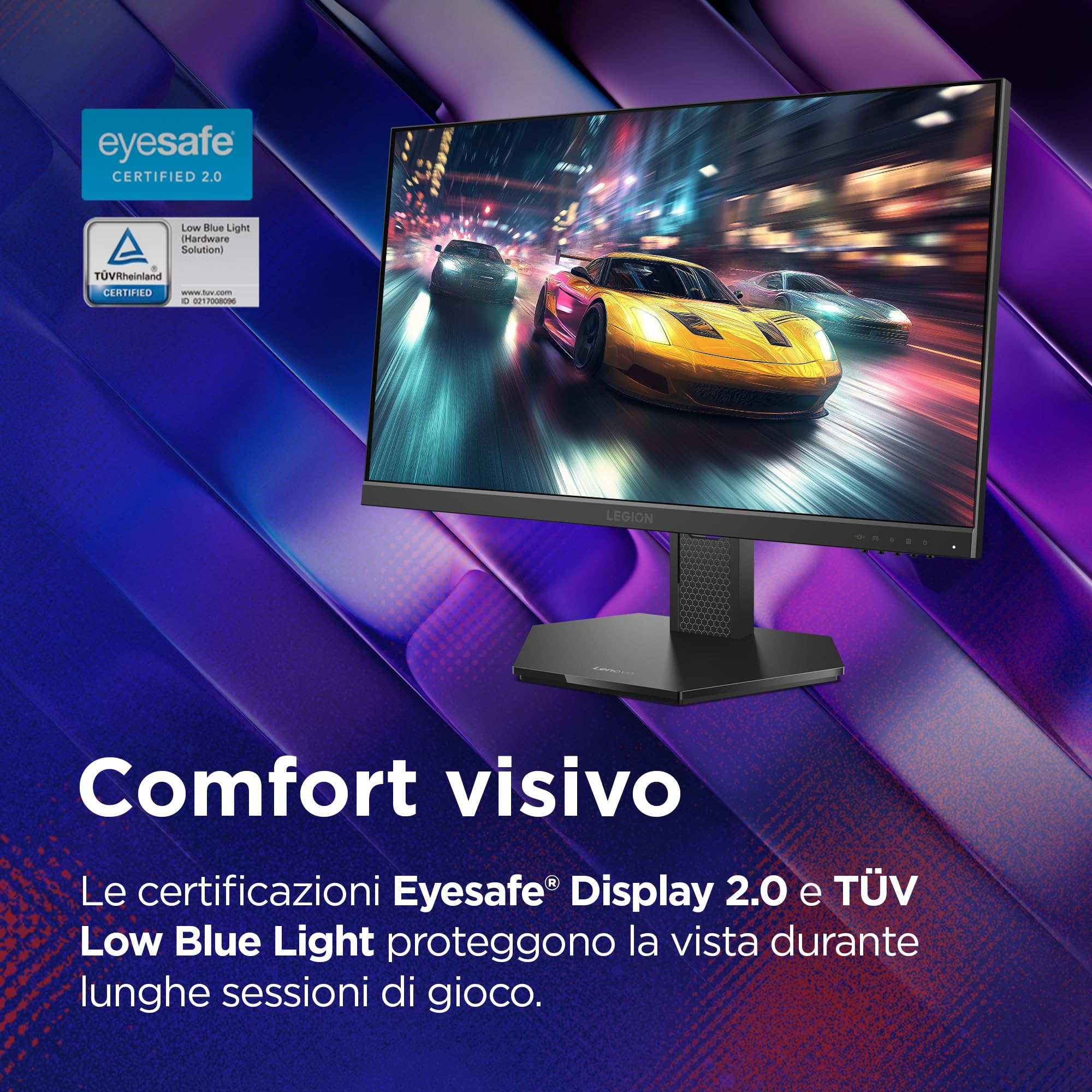 Lenovo Legion 24-15 24" Monitor Gaming IPS Full HD 240Hz 0.5ms DP 1.4 2x HDMI 2.1 AMD FreeSync Premium VESA 100x100