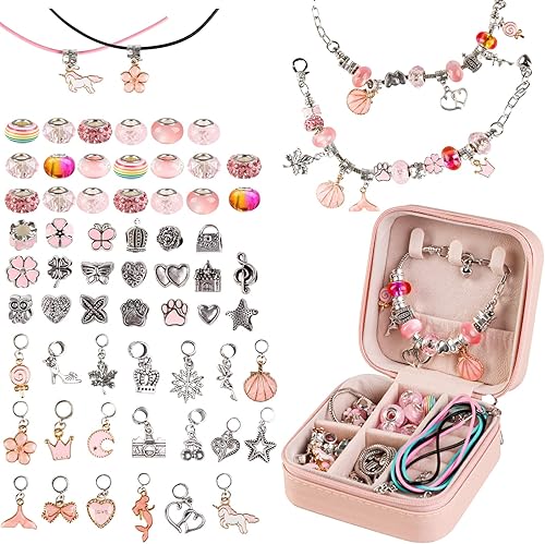 Kit de fabricación de pulseras con dijes para niñas kit de fabricación de pulseras para niñas kit de pulsera Gpmsign para niñas kit de fabricación