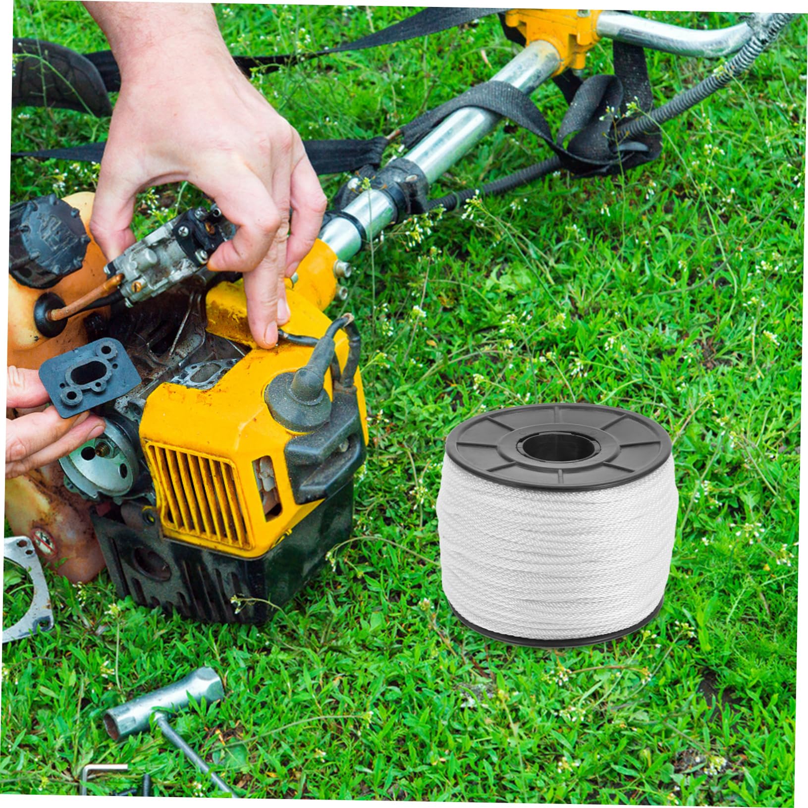 YARNOW Cordino di Avviamento Motosega 100m, Nylon Pp Nero, 3mm