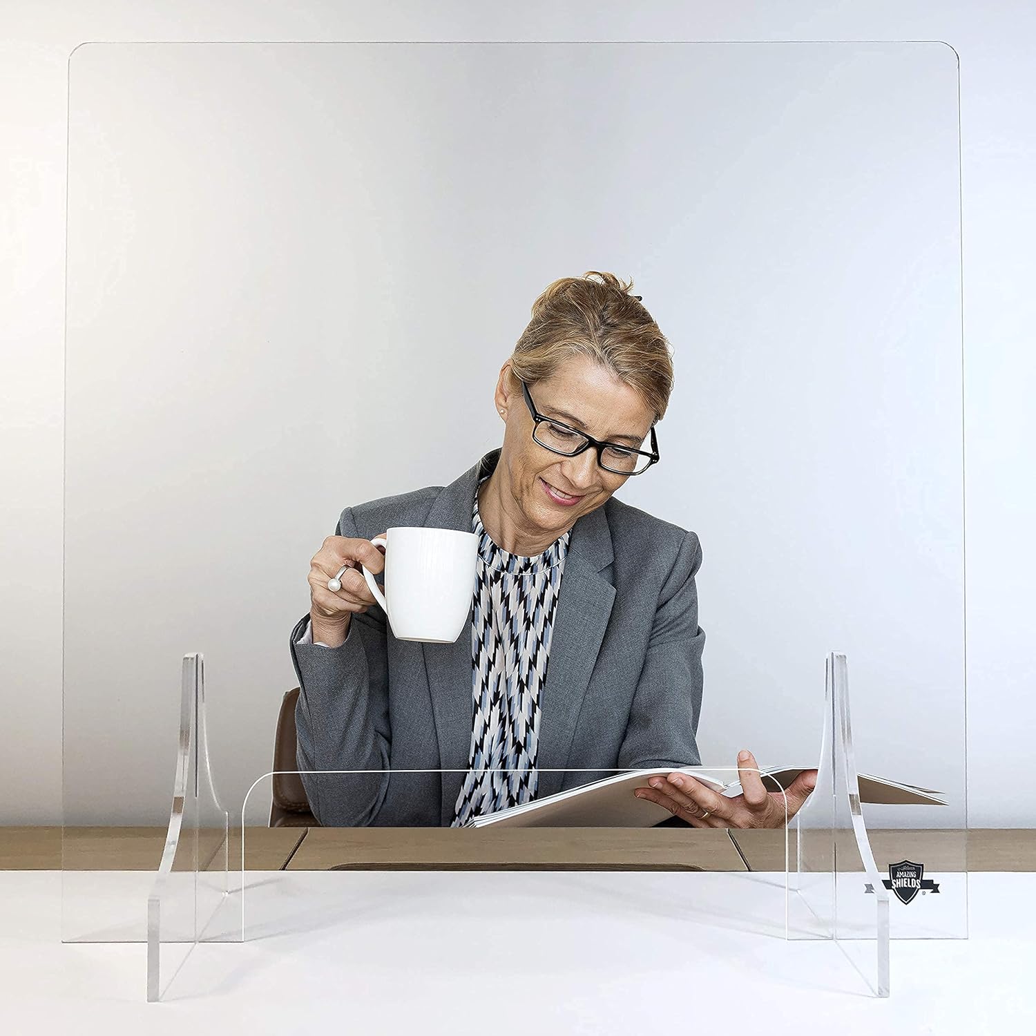 Stelucca Amazing Shields Sneeze Guard Acrylic Plexiglass Barrier for