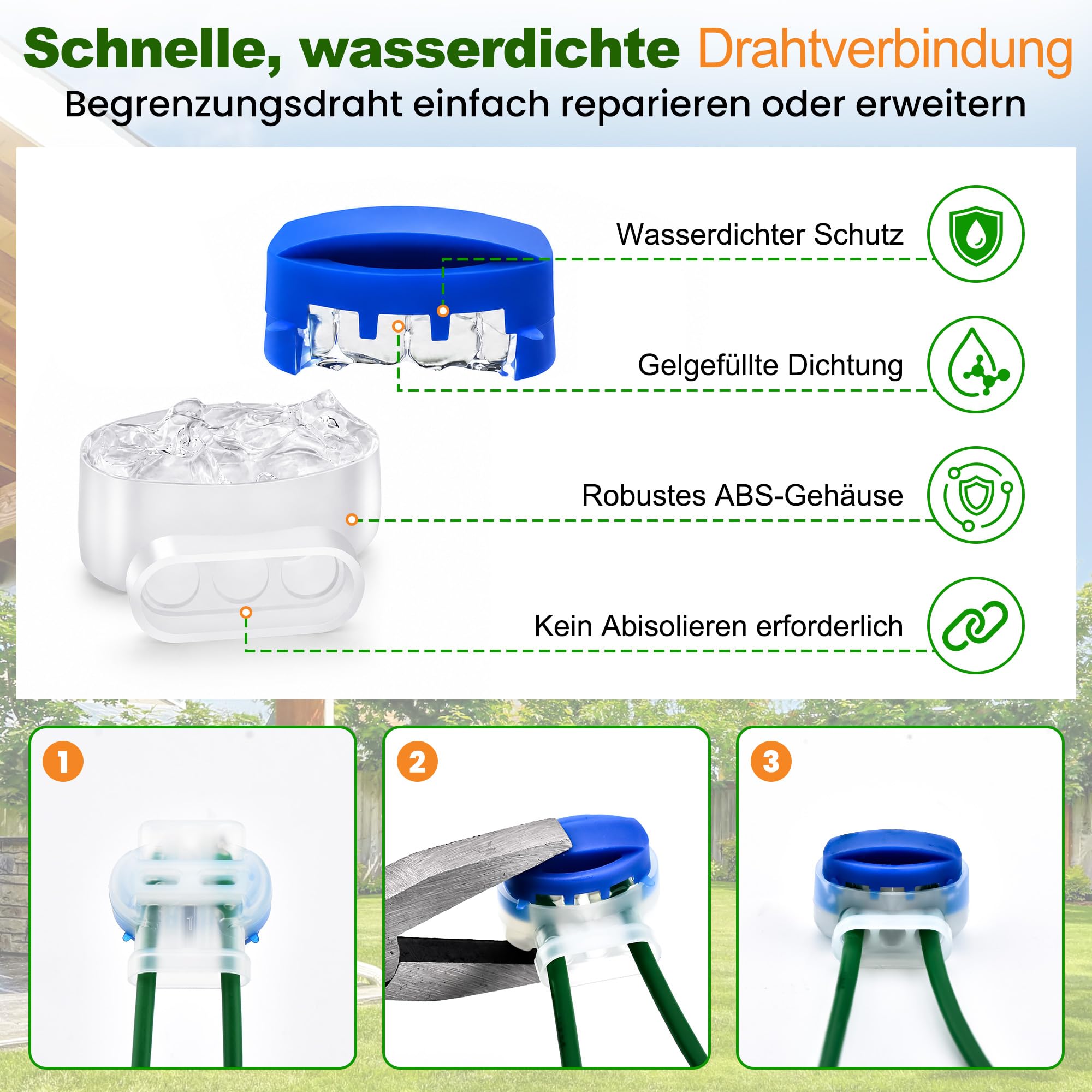 250M Mähroboter Begrenzungskabel Set, Begrenzungsdraht Mähroboter