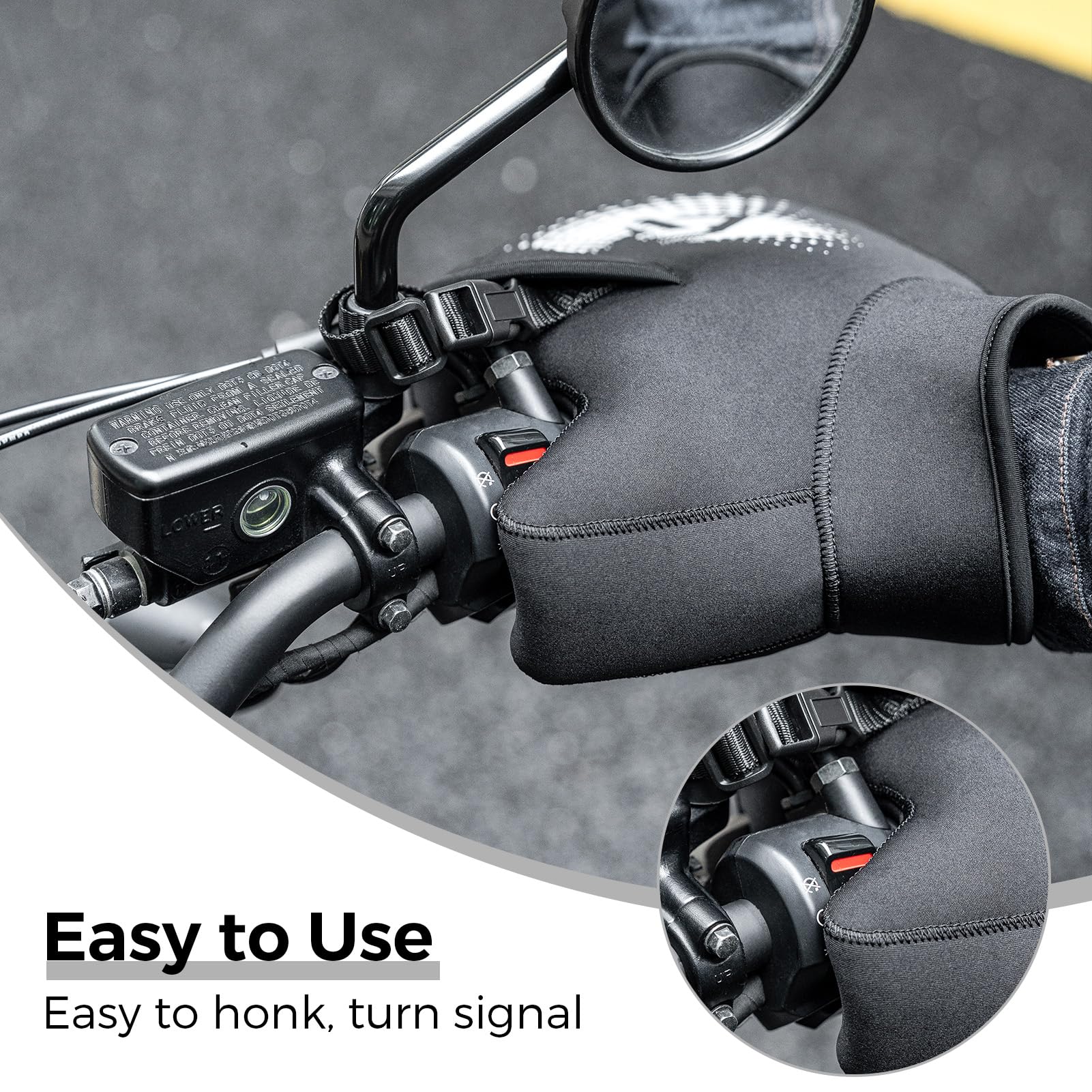 Amazon.com: ROCKBROS Motorcycle Mittens - Cold Weather Windproof