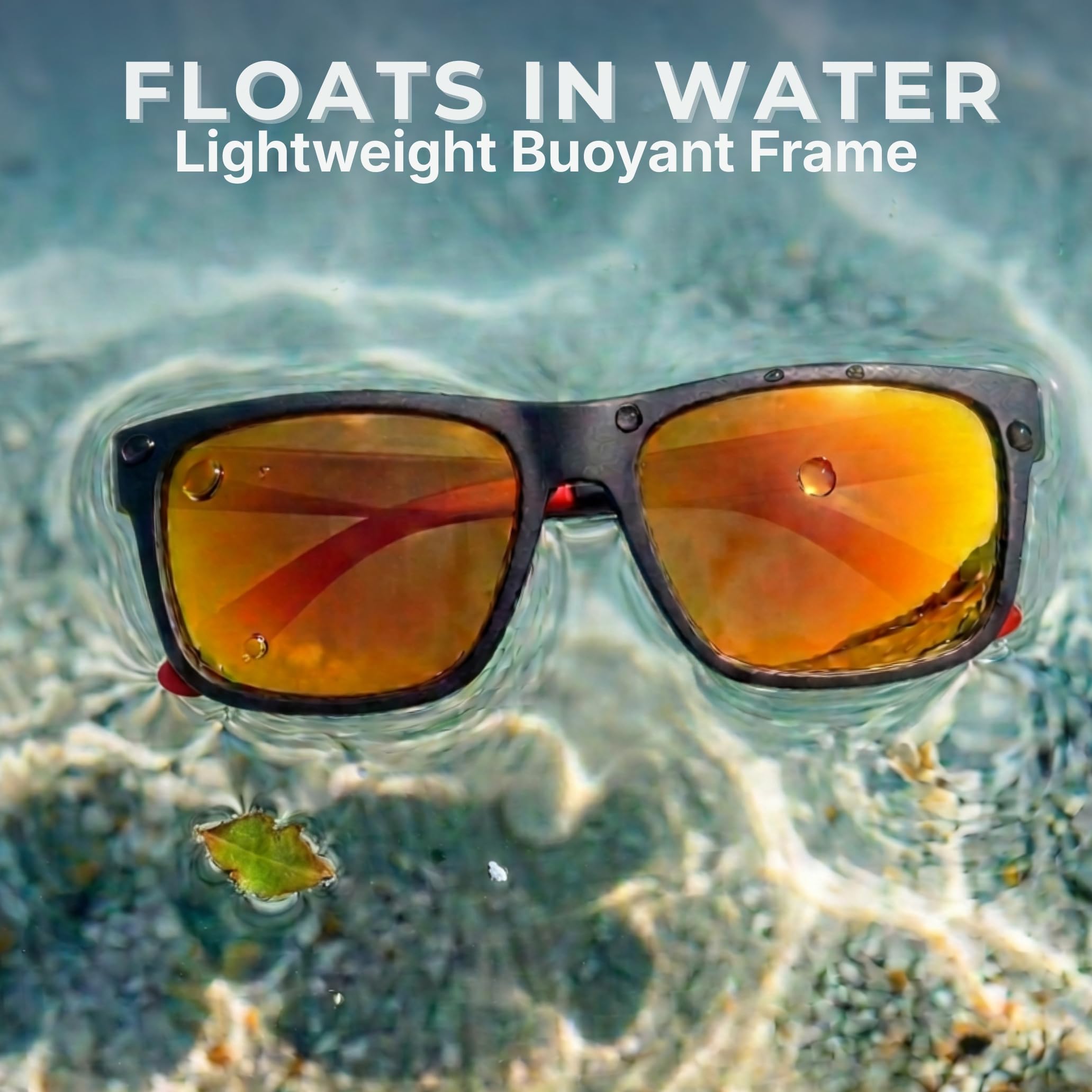 WaveRider - Lentes de sol deportivos polarizados ligeros y flotantes para hombres y mujeres, para remo, vela y todos los deportes acuáticos