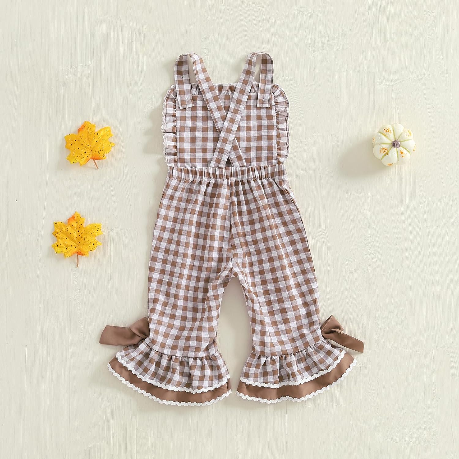 Toddler Baby Girl Thanksgiving Outfit Turkey Overalls Jumpsuit Kids Infant Girls Clothes - Image 4