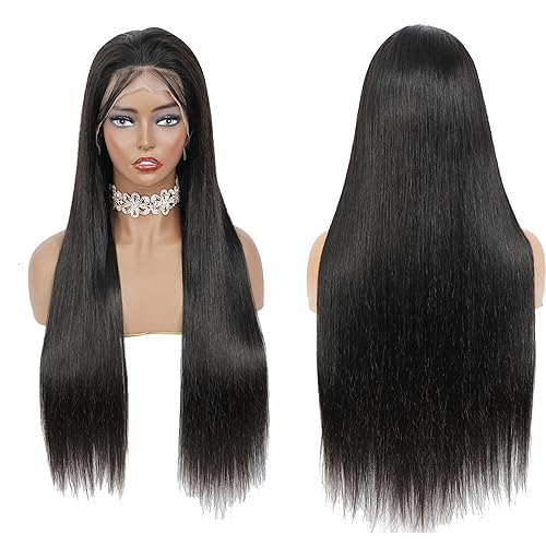 Miniatura 7 de Dixtefo Pelucas de encaje frontal transparente HD de 13 x 6 pulgadas, sin pegamento, densidad del 180%, pelucas de cabello humano virgen brasileño