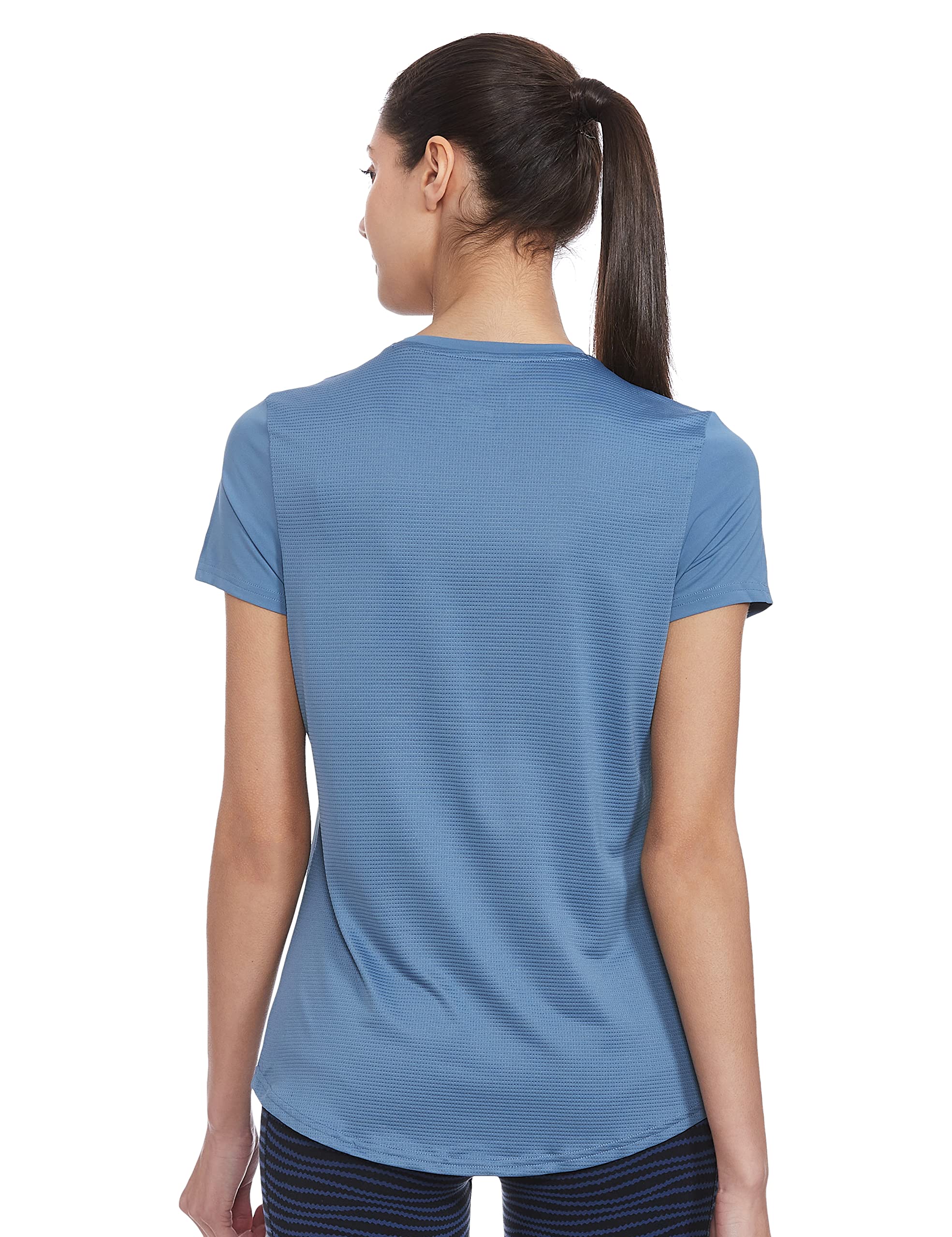Van Heusen Women's Polyester Regular Fit Proactive Anti Bacterial T-Shirt - Round Neck, Moisture Wicking, Short Sleeve