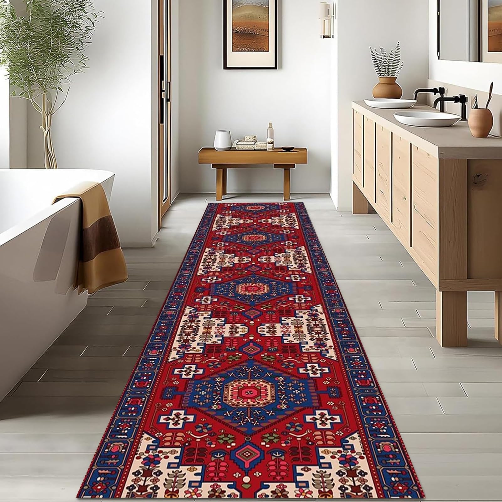 Tapis de couloir lavable et antidérapant pour entrée propre