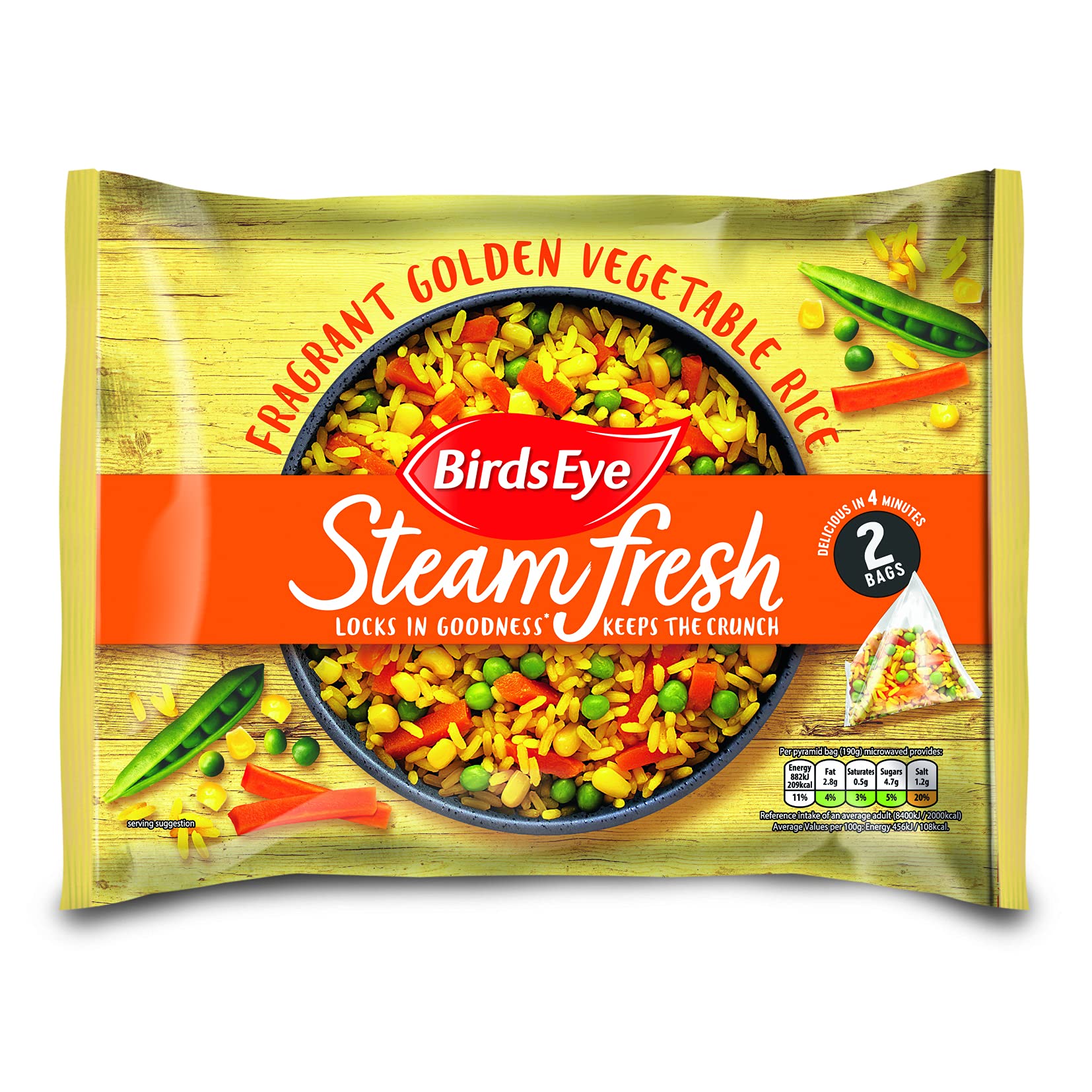 Birds Eye Steamfresh Golden Vegetable Rice, 380g (Frozen)