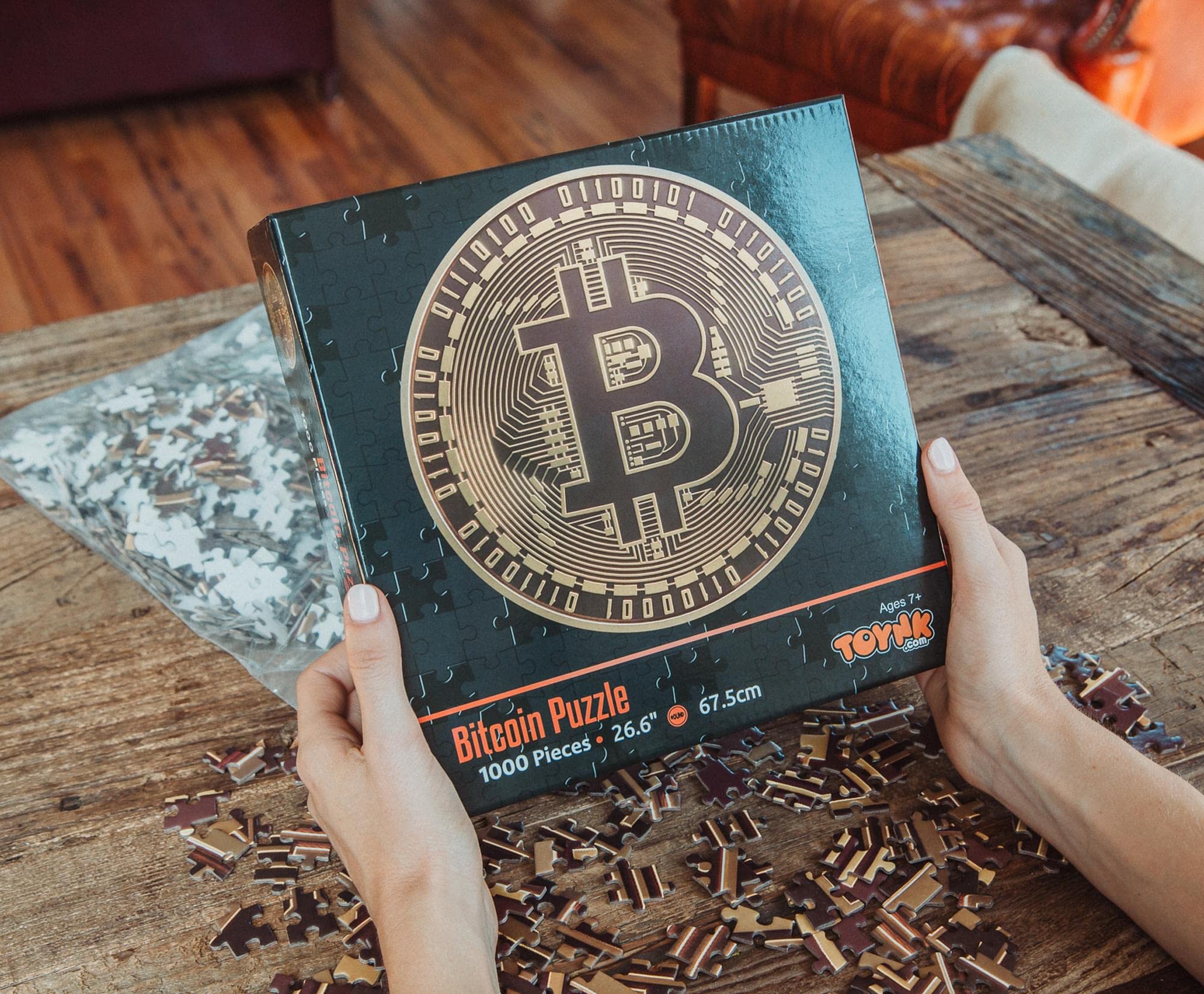Amazon.com: Bitcoin 1000-Piece Round Jigsaw Puzzle, Brain Teaser for Kids  and Adults : Toys & Games