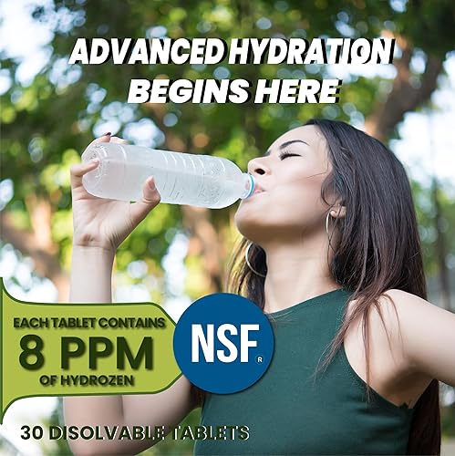 Miniatura 5 de H2 Tabletas de agua de hidrógeno molecular con magnesio antioxidante tableta de agua potable apoya la salud celular, combate el estrés, la