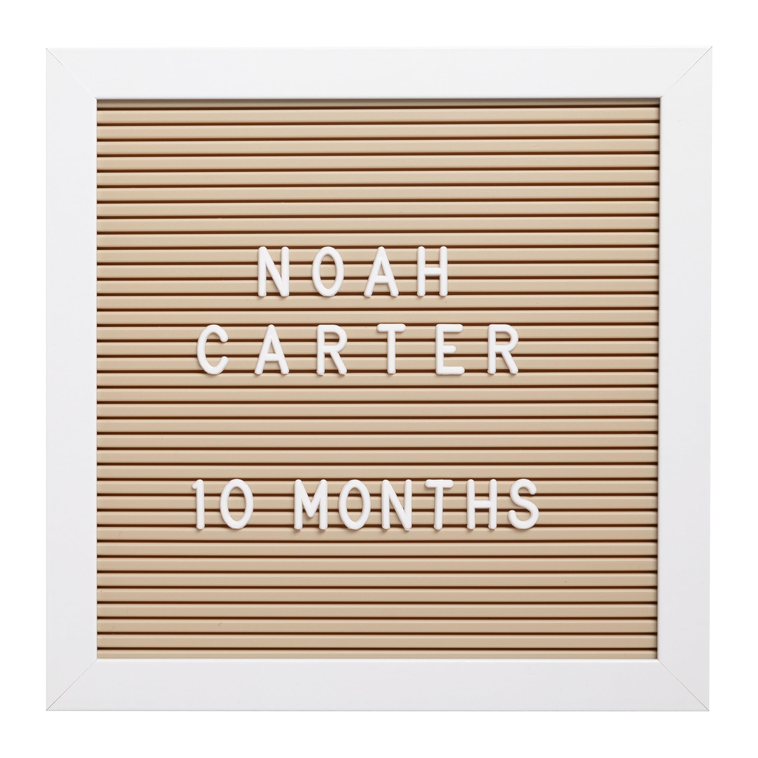 Kate & Milo Letterboard, Taupe, Classic Wooden Letterboard, Baby Keepsake Photo Prop, Taupe Letterboard Keepsake For Meilensteine, Gender Neutral Nursery Decor, Baby Announcement Prop