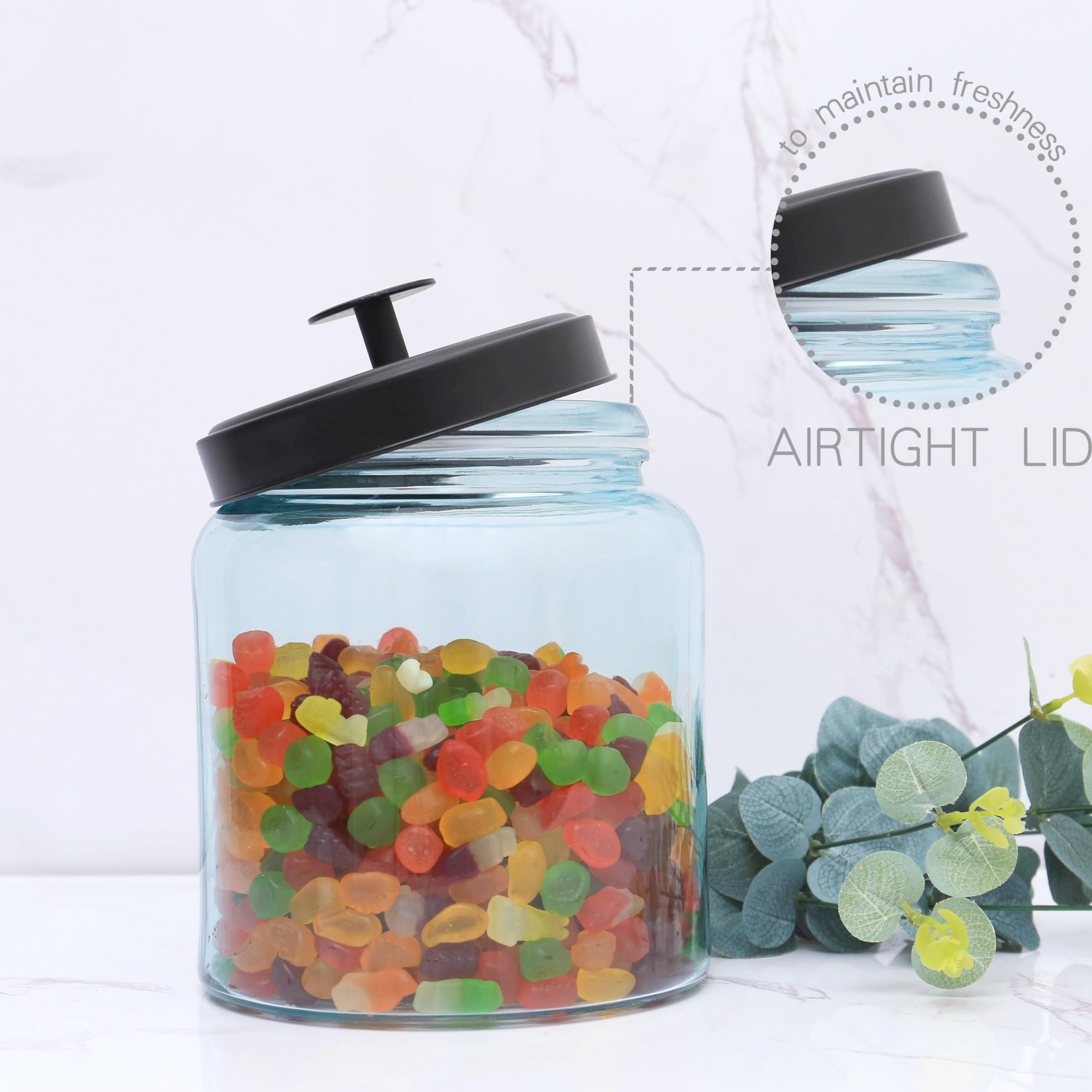 Kitchentoolz Barattolo In Vetro Extra Large 2.5 Galloni – Contenitore Ermetico Per Biscotti, Farina, Snack E Dolcetti - 2