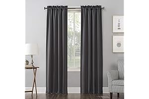 Sun Zero Easton Charcoal Gray Energy-Saving Blackout Curtains