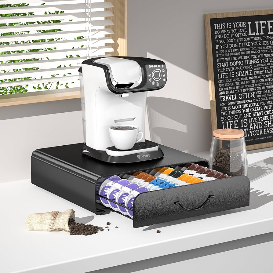 Anadea Coffee Capsule Holder, Compatible With Tassimo Capsules  52pcs Rotating Coffee Pod Stand Uade4221