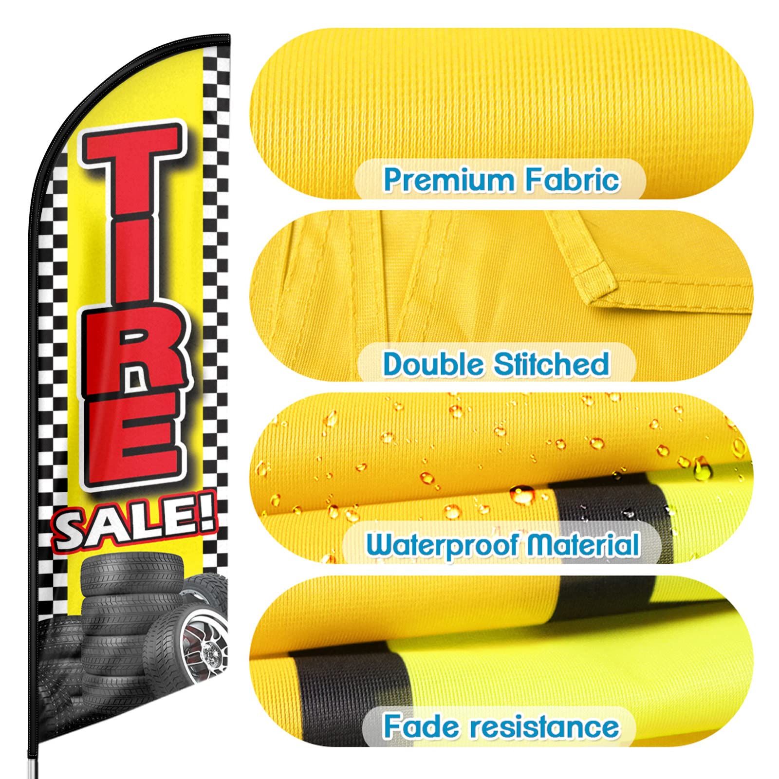 Reifenverkauf Werbung Swooper Feder Flattern Flagge Produktbild-Vorschau 5