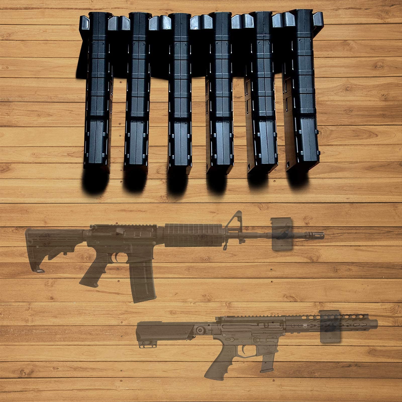LIRISY AR15 Wall Mount with PMAG Wall Mount Mag Holder, Detachable