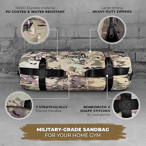 Miniatura 2 de Yes4All - Bolsas de arena resistentes para trabajo pesado, fitness, acondicionamiento, crossfit, varios colores y tamaños